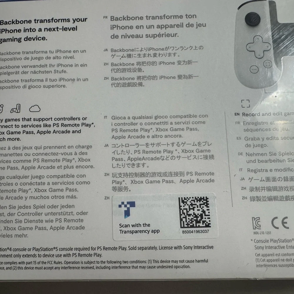 White Handheld PlayStation Backbone Gaming Console for iPhone